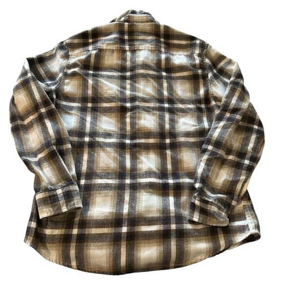 Free Plant men's size medium brown and tan button down flannel - Picture 2 of 4